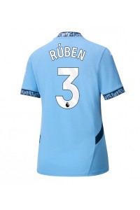 Fotbalové Dres Manchester City Ruben Dias #3 Dámské Domácí Oblečení 2024-25 Krátký Rukáv